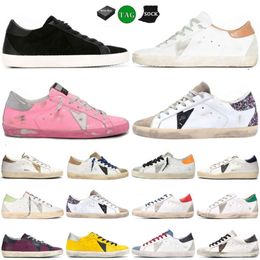 Leather Superstar Mixed Casual Shoes Graffiti Leopard-Print Sneakers Golden Classic Dirty Shoe Snake Skin Heel Suede Glitter Slide Mid-Top Women Men casual shoes