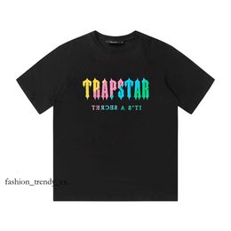 Trapstar Mens T-Shirts Summer Tshirt Short Suit 2.0 Chenille Decoded Rock Candy Flavour Ladies Embroidered Bottom Tracksuit T Shirt Trapstar Tracksuit 37