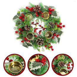 Decorative Flowers Party Decor Door Hanging Rings Xmas Wreaths Holders Candlestick Mini Christmas Plastic