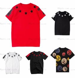 SS22 Men Designer T Shirt Black White Red Mans Womens Print Tshirts Hiphop Short Sleeve Fashion Number 74 Summer Mens Polos Tees S3078452