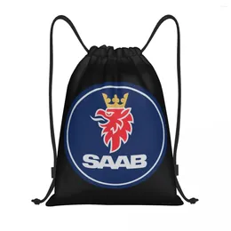 Shopping Bags Custom Swedish Saabs Scanias Trucks Drawstring Bag Women Men Portable Sports Gym Sackpack Training Backpacks