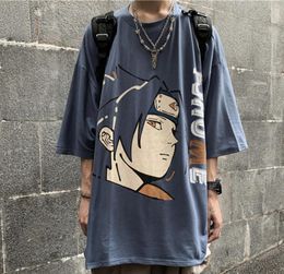 Men Women Anime Print T Shirt Japanese Harajuku Tshirt Ulzzang Korean Style Streetwear Tee Top Clothes Sasuke T2007089035920