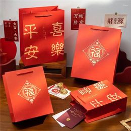 Christmas Decorations Chinese Wedding Sweets Gift Bags Double Happiness Red Large Capacity Luck Souvenirs For Guests