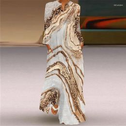 Casual Dresses Feather Print White Vestido 2024 Long Sleeve V-neck Breathable Mujer Elegant Girls Autumn Robe Women S-5XL