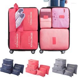 Storage Bags 6 Pieces Portable Travel Bag Organiser Large Capacity Clothes Shoe Space Saving Travelling Compression Packing