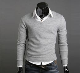 Male Sweaters Men Style V Neck Mens Sweaters Pullover Jersey for Man Autumn Winter Knitwear Dress 20205415881