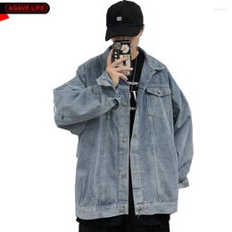 Men's Jackets Denim Jacket Men Spring Autumn Loose Korean Jean Fashion Classical Coat Street Cardigan Outwears