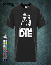 YUANQISHUN Funny T Shirt Surrender or Die Tshirt Boutique Men Tshirt People Silhouette Gun Tshirt 17 Colors 100 Cotton short sl5964750