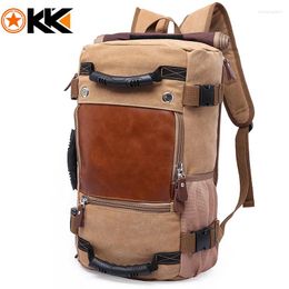 Backpack Vintage Canvas 40L Travel Men Women Large Capacity Luggage Shoulder Bags Backpacks Male Waterproof Bag Pack