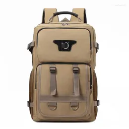 Backpack Men Multifunctional Canvas Large Capacity Outdoor Durable Mountaineering Hiking Travel Backpacks Male Bag