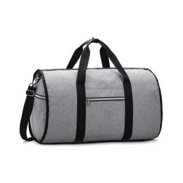 Duffel Bags Convertible 2 In 1 Garment Bag With Shoulder Strap Luxury For Men Women Hanging Suitcase Suit Travel 240U