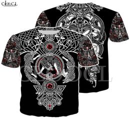 Factory Whole Nordic Viking Tattoo Art Skull T Shirt Women Men Pirates 3D Print Tshirts Vikings King Short Sleeve Casual Tops2964421