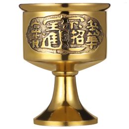 Wine Glasses Glass Metal Cups Exquisite Offering Multifunction Tabletop Decorative Brass Buddhism Holy Desktop
