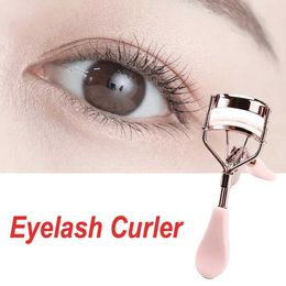 Eyelash Curler Professional stainless steel eyelash curler with comb cosmetics clip curling tool makeup eyelash beauty natural C0a6 Q240517