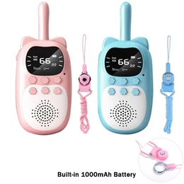 2PCS childrens walkie talkies electronic toys 1000mAh childrens small tools radio phones 3km range Christmas gifts 240517