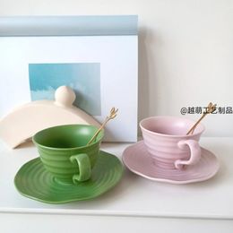 Mugs 160ml Vintage Ceramic Mug High Temperature Resistant Green Coffee Cup Dish Set Beauty Gift Japanese Style Tea