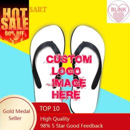 Slippers Custom Shoes Customised Image Tropical Casual Brand Womens Flip Flops Summer Home Wholesale Flats Ladie Beach Girls DIY