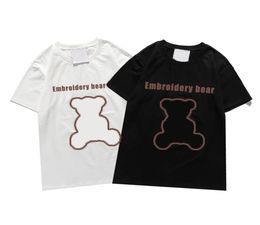 T Shirt Women039s 21SS New Embroidery Letter Fashion Bear Pattern Women Short Sleeve Tees Womens Crew Neck Trendy Tops1419842