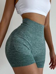 Sexy Booty Push Up Sport Yoga Short Seamless Spandex Running Cycling Fitness Leggings High Waist Female Gym Shorts 240511