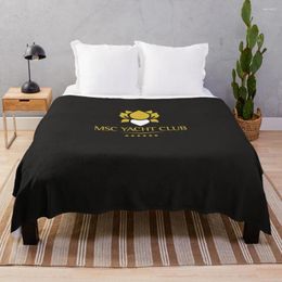 Blankets MSC Yacht Club Logo Design Classic T-Shirt Throw Blanket For Decorative Sofa Christmas Decoration Bed Plaid