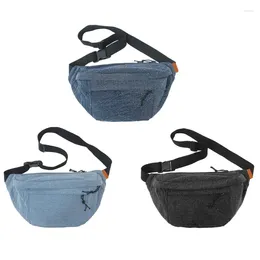 Waist Bags Denims Shoulder Crossbody Bag For Women Men Large Capacity Fanny Pack Sling Purse Outdoor Sport Zippered Jeans Chest