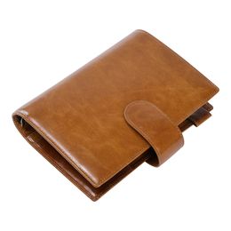 Smartfee Personal Budget Planner A6 planer Binders Oil Waxy Skin Genuine Leather Organiser Notebook Agenda 240517