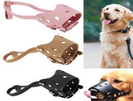 Sml Leather Dog Muzzle Anti Bark Bite Chew Adjustable Dog Training Muzzle For Dogs Small Medium Large Dog Pet Products3901303