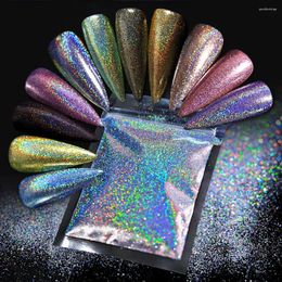 Nail Glitter 10g/bag Rubbing Powder Holographic Extra Fine Mirror Chrome Pigment Dust UV Gel Polish Art Decoration