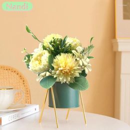 Decorative Flowers Artificial Flower Silk Hydrangea With Stem DIY Wedding Bridal Bouquet Party Office Home Table Decoration Simulation Plant