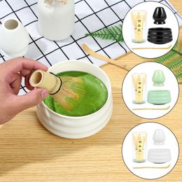 Teaware Sets 4Pcs Matcha Tea Set Traditional Starter With Ceramic Bowl Bamboo Whisk Tool Kit For Making