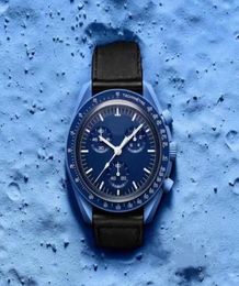 Bioceramic Planet Moon Mens Watches Full Function Quarz Chronograph Watch Mission To Mercury 42mm Nylon Luxury Watch Limited Editi2530162