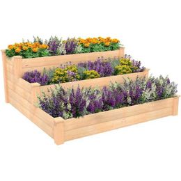 Planters Pots Ecogarden Elevated Bed Plant 4x4 Outdoor Wooden Elevated Garden Bed Set for Vegetables Fruits Herbs FlowersQ240517