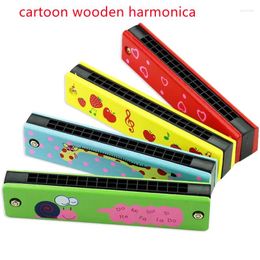 Party Favour 6PCS Wooden 16-Hole Harmonica Music Toy Children's Birthday Favours Wedding Guest Gifts Pinata Filling For The Kids