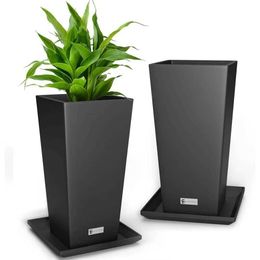 Planters Pots The original flower pot consists of eleven tall plants and a 30 inch cone-shaped square plant garden pot. It is large used for courtyard bonsai 240517