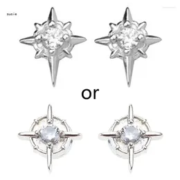 Stud Earrings X7YA Star Zircon For Women Couples Personality Jewelry Party Gifts