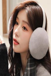 Berets Winter Warm Earmuffs Cute Plush Fur Headphones Fashion Unisex Ear Warmer Solid Color Girls Headband Muff Cover 20233016543