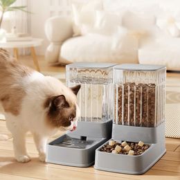 Pet Automatic Food Bowl Feeder And Water Dispenser 3.5l Large Capacity For Small Medium Dog Puppy Kitten Cat Pet Supplies 240508