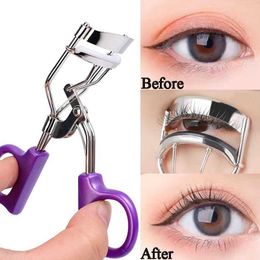 Eyelash Curler Purple eyelash curler professional non-invasive eyelash stainless steel curler eyelash clip beauty tool accessories Q240517
