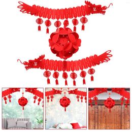 Table Lamps Chinese Year Decoration Wedding Lanterns Style Ornament Dragon Hanging Paper Festival Non-woven Fabric Decor