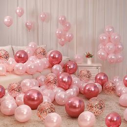 Pink Double Balloon Pearl Latex for Party Birthday Wedding Decoration Graduation Anniversary Baby Shower 240514