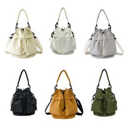 Top luxury Designer Single Shoulder Crossbody Fashion Casual Bucket Bags Large Capacity black white Nylon Handheld Drawstring Bag