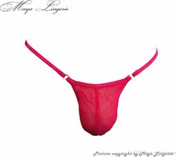 Men Sexy thongs mesh transparent sexy pouch panties multi colors skimpy sexy gstring micro thong Sex lingerie8025544