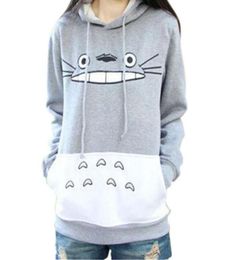 Totoro Cartoon Printed Long Sleeved Sweater Female Hooded Hoodies Coat Women Cute Hoodies4819836