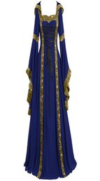 Casual Dresses Plus Size Summer Dress Women 2021 Vintage Mediaeval Floor Length Renaissance Gothic Cosplay Robe Femme3512650