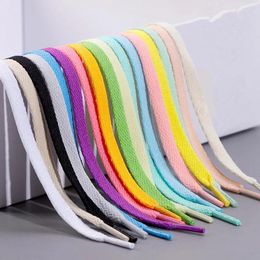 Shoe Parts Sneaker Shoelaces Colorful Fabric 8 Mm Thick Shoestrings 1 Pair For Sport Shoes Canvas Flats Footwear 100cm Length