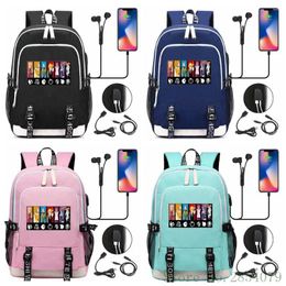 Backpack The Seven Deadly Sins USB Laptop Bags Fashion Men Women Outdoor Travel Shoulder Boys Girls Schoolbag Bookbag