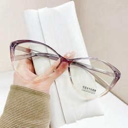 Sunglasses Frames Cat Eye Shape Decorative Glasses Vintage Stylish Anti Blue Light Woman Frame Ultralight Woman's Eyeglasses