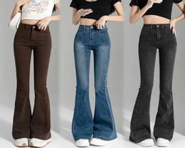 Pants Vintage High Waist Flare Jeans Women039s High Street Slim Fit Denim Casual6387114