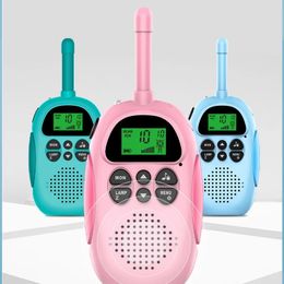 Childrens handheld wireless walkie talkie wireless 3KM call outdoor parental interactive toy USB charging 2 pieces 240517