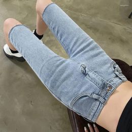 Women's Jeans For Women Summer Midi Length Pants Female Elastic High Waist Loose Ladies Casual Denim Harem Trousers G129